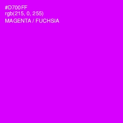 #D700FF - Magenta / Fuchsia Color Image